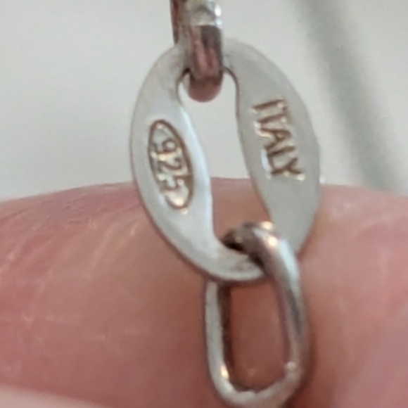 Elegant Sterling Silver Infinity Swirl Twist Genuine Diamond Necklace 925 - Picture 4 of 11